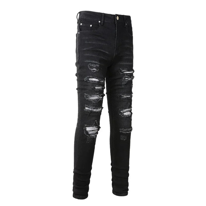 Ripped Streetwear Skinny Fit Jeans