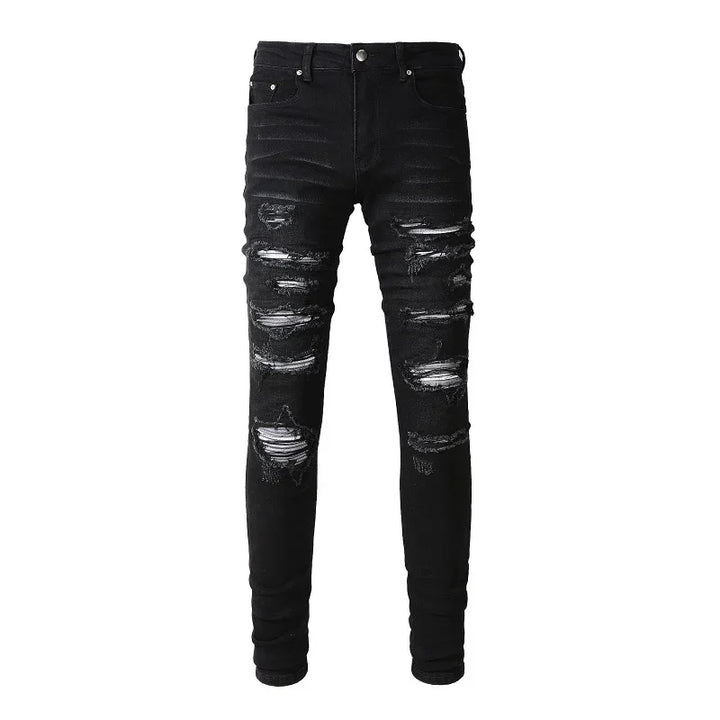 Ripped Streetwear Skinny Fit Jeans
